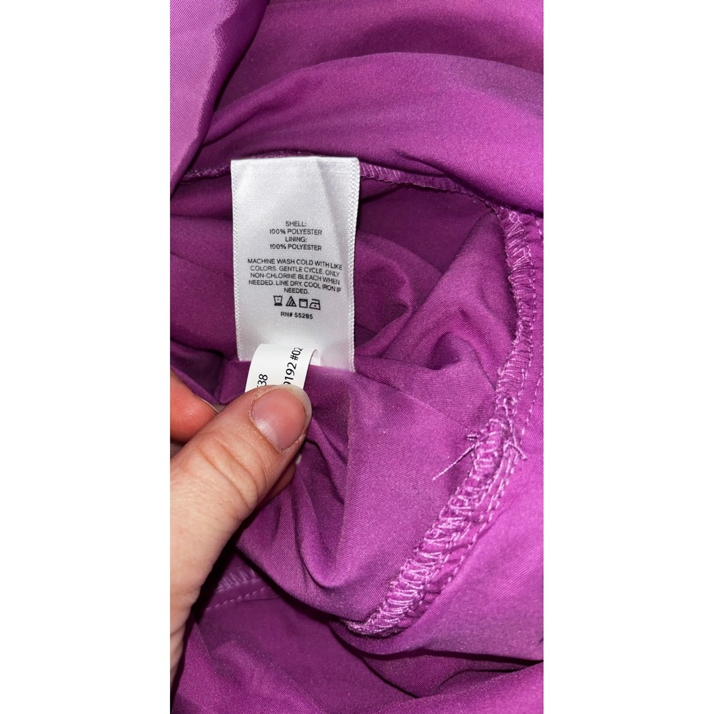 Express Womens XL Purple Ruffle Flutter Sleeve‎ Peplum Babydoll Blouse Top NWT - Picture 3 of 4